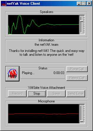 netYAK Voice Client screen shot - click for larger image